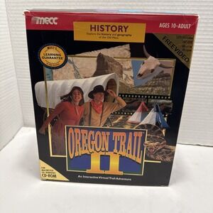 Vintage Oregon Trail II CD-ROM for PC Or Macintosh MECC (1994)  With Box &‎ VHS